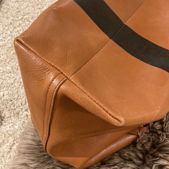 Madewell Paint Stripe Transport Leather Tote - Picture 10 of 15